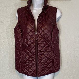 🆕 Van Heusen Raisin Plum Quilted Vest